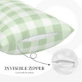 thumbnail image 3 of Honeii Pistachio Green Checkboard Decorative Throw Pillow Case - Elevate Your Couch, Sofa, or Bed with Stylish Home Decor, Perfect Gift Idea-20"x30", 3 of 6