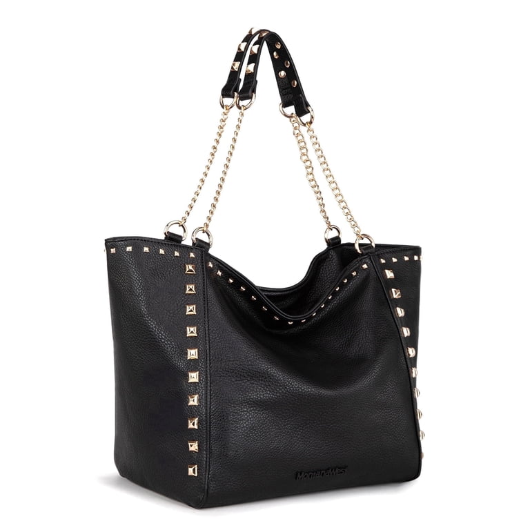 Montana West Large Tote Bag, Oversized Black Shoulder Purse photo 1
