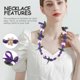 thumbnail image 1 of BEADCEST Collar Púrpura Estilo Hawaiano Con De Conchas Y Nueces Para Accesorios De Graduación, 1 of 8
