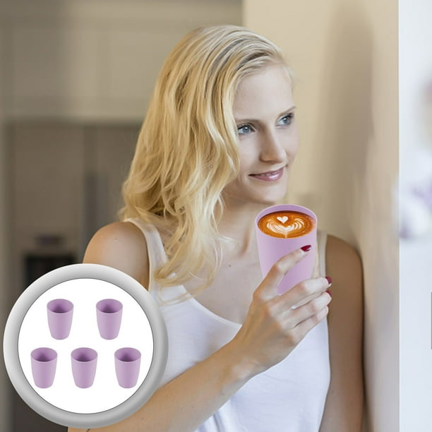 Haykey Plastic Cups Reusable, 5 PCS Impregnable Drinking Cup Dishwasher Safe Water Glasses, for