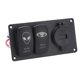 thumbnail image 3 of Tablero de control de interruptor basculante portátil de 12/24 V, panel de interruptor doble universal para automóvil, barco, RV, 3 of 8