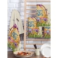 thumbnail image 2 of Beige Happy Easter Kitchen Dish Towels for Drying Dishes Set of 2, Spring Easter Eggs Floral Rustic Waffle Weave Microfiber Hand Tea Bathroom Towels Quick Dry & Absorbent Towel 15.7x23.6, 2 of 7