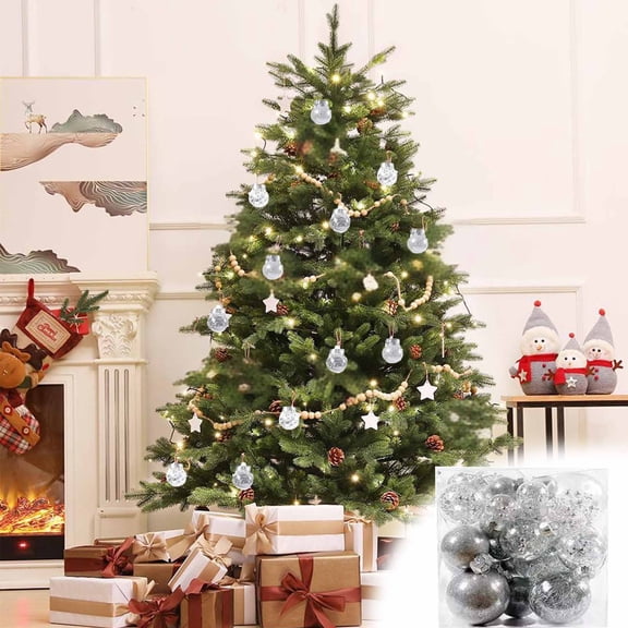 JLFNYA Christmas Tree Ornaments Clearance,Christmas Balls Ornament,Christmas Decorations Christmas Ball Bell Gift Package Combination Christmas Tree Pendant Christmas Ball Set