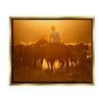 thumbnail image 5 of Stupell Industries Warm Sunlit Cowboy Riding Horse Rural Ranch Photograph Metallic Gold Floating Framed Canvas Print Wall Art, Design by Lisa Dearing, 5 of 5