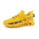 thumbnail image 1 of Qarigey Zapatillas de deporte para hombre, zapatillas de correr de punto de malla transpirable, cómodas, ligeras, con absorción de impacto, Calzado Amarillo cuarenta y cinco, 1 of 6