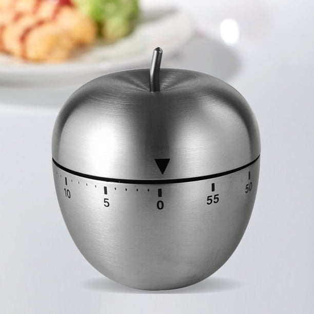 Cronómetro de cocina lindo manual de acero inoxidable mecánico cuenta regresiva alarma - 60 minutos