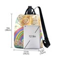thumbnail image 3 of FORMRS Women's Travel Backpack Purse Anti-Theft Hidden Pockets Casual Shoulder Bag, Beige Rainbow, 3 of 7