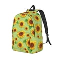 thumbnail image 2 of Balery Sunflower Leaves Vintage Canvas Backpack for Men and Women - Large Capacity, Durable Travel Laptop Bag for School, Work, Hiking, and Outdoor Activities, 2 of 7