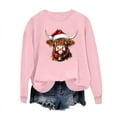 thumbnail image 4 of Ounisa Womens Valentines Sweatshirt Ox Graphic Print Pullover Casual Long Sleeve Valentine's Blouse Top, 4 of 6