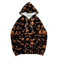 thumbnail image 4 of Makaor Cute Hoodies for Women Halloween Tunic Sweatshirt with Pockets Fleece Long Sleeve Pullover Pumpkin Oversized Tops, 4 of 5
