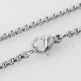 thumbnail image 2 of 2-7MM Stainless Steel Silver Gold Black Box Chain Mens Womens Necklace 7-40inch, 2 of 9