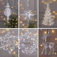 thumbnail image 2 of DIY materials Christmas decorations snowflakes dress up Christmas tree scene package holiday supplies layout pendant props crystal snowflake string, 2 of 5