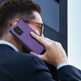 thumbnail image 6 of Allytech Galaxy A33 5G Wallet Case, RFID Blocking PU Leather Flip Cover Stand Business Retro Shockproof Protective Phone Case for Samsung Galaxy A33 5G - Purple, 6 of 6