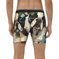 thumbnail image 4 of Xecao Colorful Bulldog Duo Print Boxer Briefs for Men's Stretch Moisture-Wicking Underwear, Mid-Rise Classics breathable fabric, 4 of 7