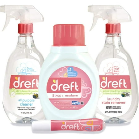 UPC: 0814521011472 | Dreft Loads of Joy Gift Set with Baby Laundry Detergent and Stain Remover Essentials 8 Pieces