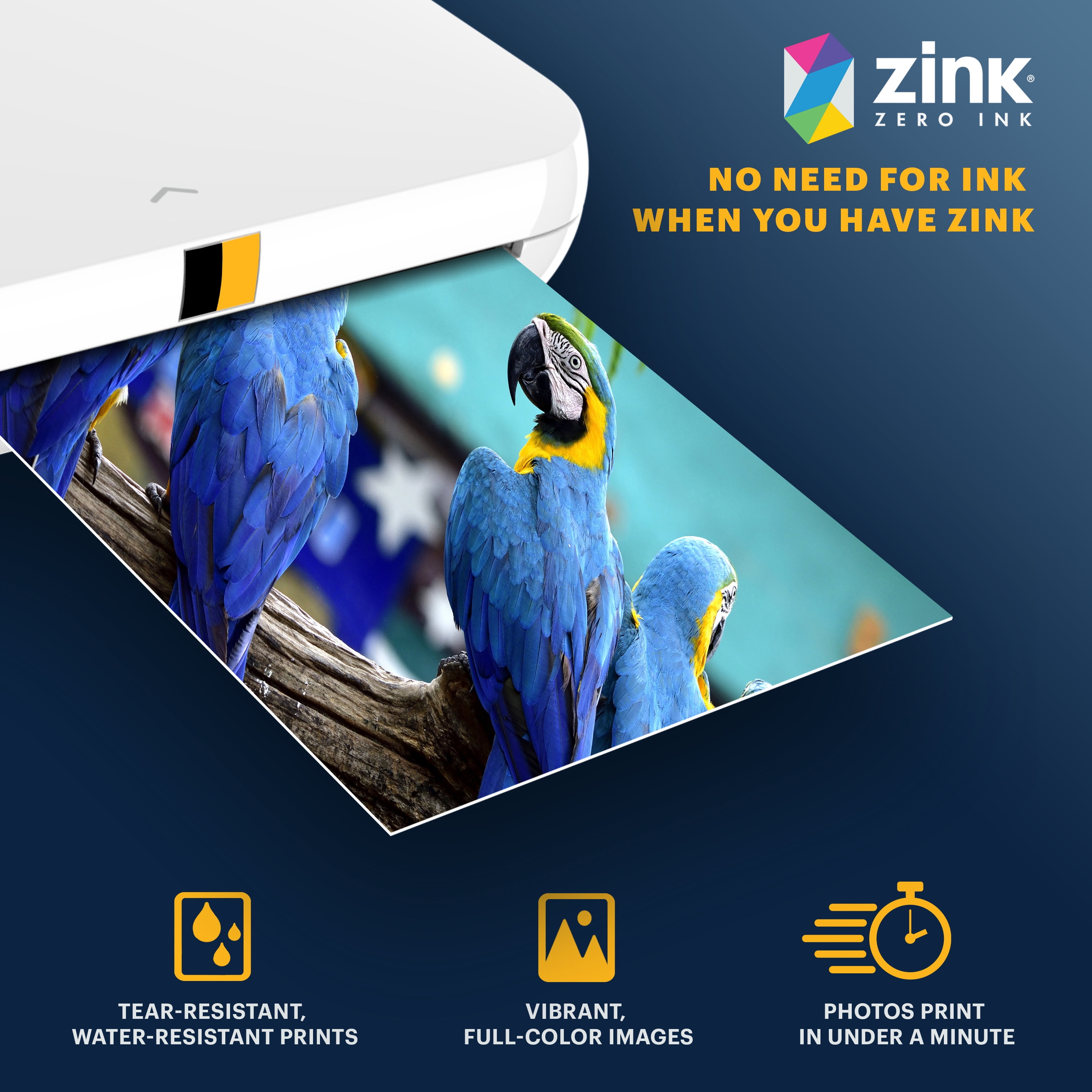 Kodak Premium Zink Photo Paper (50 Sheets) Compatible with KODAK Smile and  PRINTOMATIC (NOT with Kodak Mini Shot, Mini2)
