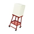 thumbnail image 4 of Fiocias Press Type Trash Can with Wheels Rolling Garbage Can High Foot Dustbin Household Red, 4 of 9