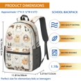 thumbnail image 3 of Dog and Pool Float Beige Pattern 17" School Backpacks for Teens,Waterproof Oxford Fabric,S-Shape Padded Straps for School,Travel,Hiking,Camping, 3 of 6
