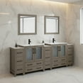 thumbnail image 3 of Vanity Art 96" Double Sink Freestanding Bathroom Vanity Set with Ceramic Top and Mirror, 3 of 7