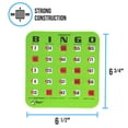 thumbnail image 4 of Regal Bingo - Shutter Slide Bingo Cards Only - 6.5x 6.75- 4-Ply Green Cardstock - Easy to Read - Red Sliding Windows - Perfect for Large Groups, Bulk Purchasing - Non Repeating Set, 4 of 6