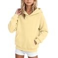 thumbnail image 2 of Tdoqot Girls Cotton Hoodies- Casual Soft Long Sleeve Fashion Kids Pullover Sweatshirt Yellow Size 8, 2 of 7