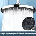 thumbnail image 3 of 25cm Large Water Volume Booster Shower Head Pressurized Single Head Home Bathroom Shower Head Set Silvery, 3 of 8