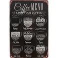 thumbnail image 1 of Panneau Extérieur Affiche Café Vintage Affiche Menu Café Art Image Panneau Café Vintage Plaques d'Immatriculation, 1 of 2
