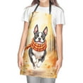 thumbnail image 2 of Welcome Fall Boston Terrier Strolling Through the Autumn Maple Forest Apron Gentleman Dog Lover Gifts for Cooking Grilling Baking Painting Gardening - 12012, 2 of 5