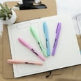 thumbnail image 2 of BAZIC Pastel Highlighter Assorted Color Pen Style, Chisel Tip Broad Fine Line Highlighters (5/Pack), 1-Pack, 2 of 5