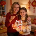 thumbnail image 4 of DIY Chinese Lion Dance Lantern with LED Light - Red "Peace" Design - Traditional Chinese New Year Handmade Craft for Kids & Adults - Festive Hanging Decoration (Style as Pictured), 4 of 6