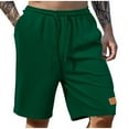 thumbnail image 1 of Pantalones de Cintura Elástica de Algodón de Color Sólido Pantalones de Playa de Pierna Recta con Bolsillos de Cordón, 1 of 9