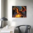 thumbnail image 3 of JRXY  3D Home Wall Art Decor Lenticular Pictures, Dragon Collection Holographic Flipping Images, Animal Poster Painting, Without Frame, Dragon 16x12in, 3 of 4