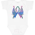 thumbnail image 3 of Inktastic Thyroid Cancer Awareness with Butterfly Ribbon Words Boys or Girls Baby Bodysuit, 3 of 5
