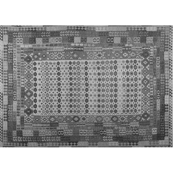 Ahgly Company Indoor Rectangle Patchwork Gray Transitional Area Rugs, 8' x 12'