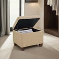 thumbnail image 2 of Convenience Concepts Madison Storage Ottoman, Tan Fabric, 2 of 7