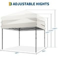 thumbnail image 3 of Sunvasagoo Heavy Duty Pop Up Outdoor Canopy Tent – 10x10FT, Durable 210D Oxford, 3 Adjustable Heights, Portable Roller Bag, Weights & Stakes Included, Ideal for Garden, Deck, Beach, Party, 3 of 10