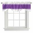 thumbnail image 2 of Classic Purple Tie Up Valances Curtain, Adjustable Kitchen Solid Color Stripe Pure Line Valances for Windows Decor, Rod Pocket Short Curtains Set for Bedroom/Bathroom, 54"x18", 2 of 9