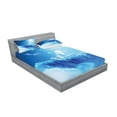 thumbnail image 2 of Ambesonne Blue Fitted Sheet & Pillow Sham Set, Niagara Falls Landscape, Full, Blue, 2 of 2