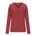 thumbnail image 7 of Kaemgyyd Lightweight Sweaters for Women V Neck Long Sleeve Shirts Loose Plus Size Pullover Fall Fashion Clothing, 7 of 7