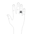 thumbnail image 2 of Bling Jewelry Mens Secret Society Mens Stainless Steel Black Oval Masonic Signet Ring Silver Tone, 2 of 5