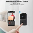 thumbnail image 3 of Sonnette Intelligente avec Carillon Sans Fil durable et Robuste; Sonnette de Porte Téléphone Judas Intercom Bidirectionnel Audio Surveillance Sonnettes Maison Extérieur Noir, 3 of 9