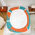 thumbnail image 5 of jejeloiu Orange Helmet Rugby Queen 4-Piece Teen Football Sheet Set, 5 of 7