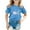 Blue, variant on Toddler Girls T-Shirts Cartoon Whale Printing Round Neck Short Sleeve Multicolor Tee Summer Children Girl School Home Casual Comfortable Everyday Wear T-Shirts,3 -4 Years