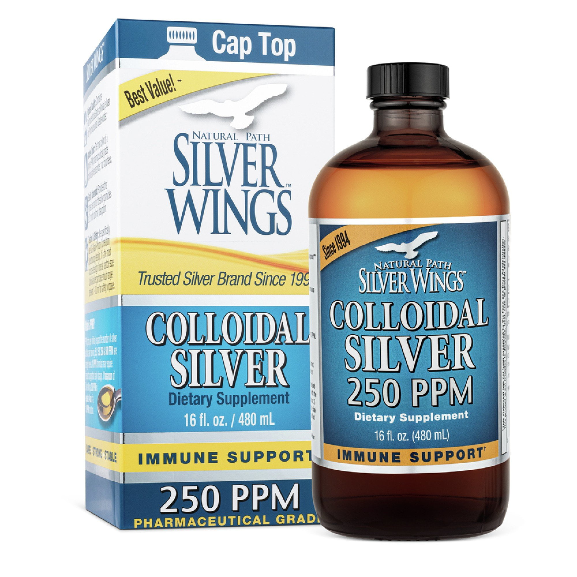 Natural Path Silver Wings Colloidal Silver 250 PPM 16 fl oz Liquid