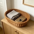 thumbnail image 6 of Plastic Wicker Basket, Imitation Rattan Woven Storage Bin for Kitchen Counter, Bread Serving Tray, Fruit and Snack Organizer for Pantry, Tabletop, or Outdoor Use, 6 of 6