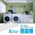 thumbnail image 3 of LEONLITE 4ft Linkable LED Motion Sensor Shop Lights, 40W(120W Equiv.), 4000lm, 5000K Daylight, Pack of 4, 3 of 6