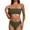 Army Green, variant on Women Two Piece Bathing Suits Bandeau Bikini Sets Strapless Swimsuit High Waisted Swimwear Solid Color Tube Top Bathing Suit Summer Vacation Cruise Tropical Wear Red 1 XL