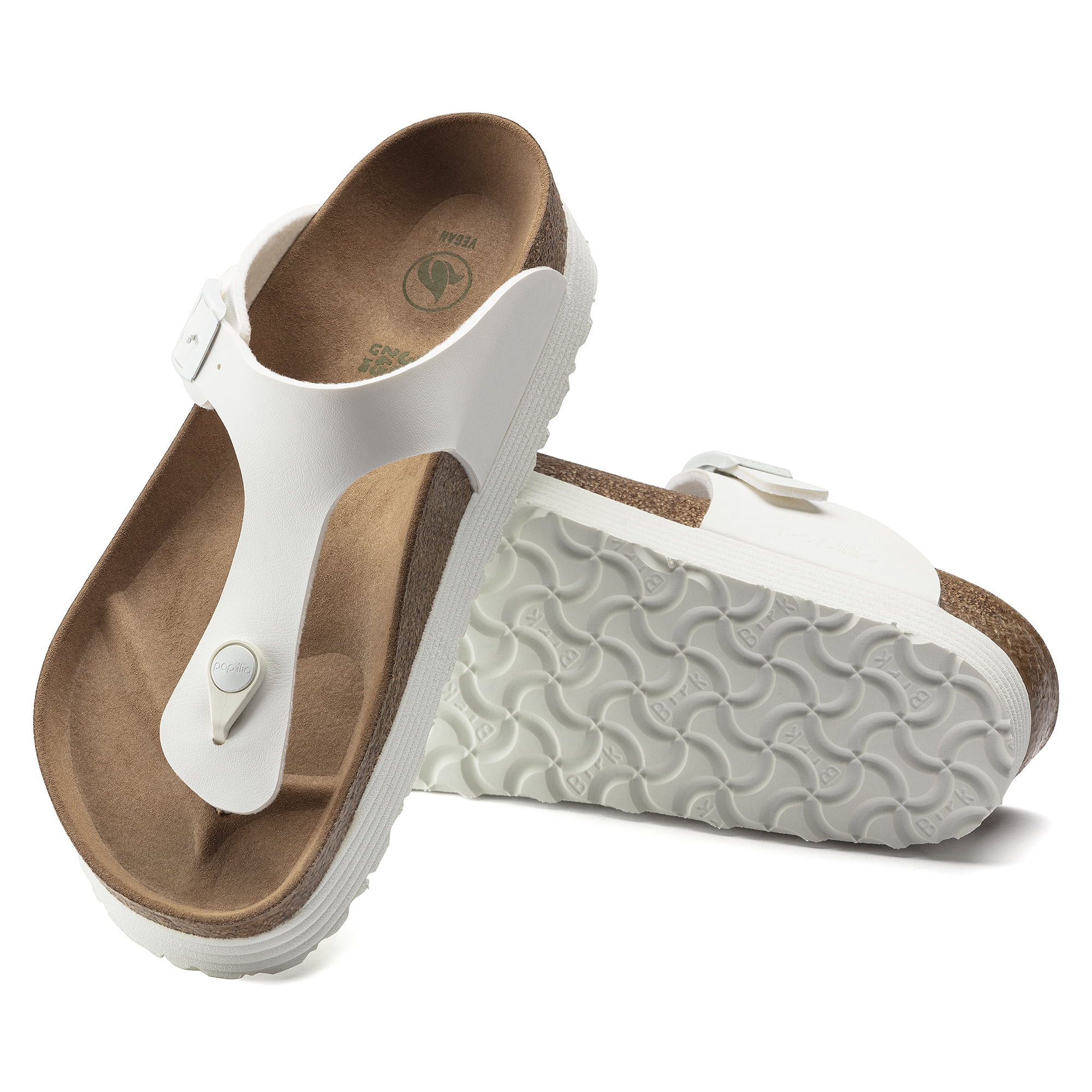 Birkenstock Gizeh Grooved Unisex Shoes Size 4, Color: White