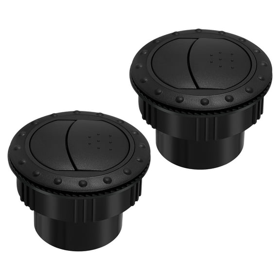 YFJQTZX Garneck 2pc 60mm Dashboard Air Vent Outlet Air Conditioning Deflector Side Roof for Car RV ATV A1176 (Black)