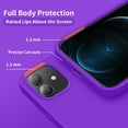 thumbnail image 4 of Designed for iPhone 12 Case, Designed for iPhone 12 Pro Case, Silicone Shockproof Phone Case with [Soft Anti-Scratch Microfiber Lining] 6.1 inch,Neon Purple, 4 of 13